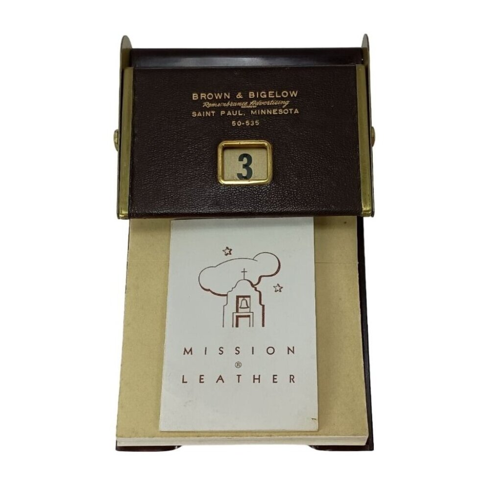 Rare Brown & Bigelow Memo Pad And Perpetual Calendar Vintage